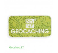 Antsiuvas Geocaching logo, žalias su Velcro pagrindu